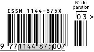 Technicod codes à barres issn avec numero de parution
